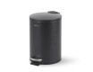 Poubelle à pédale BUDGET ronde 3 L, fermeture en douceur / acier noir mat