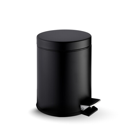 Poubelle à pédale STANDARD ronde 5 L, fermeture en douceur / noir mat #1