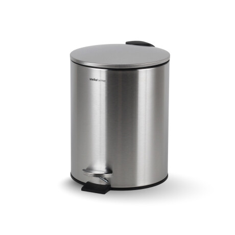 Poubelle à pédale BUDGET ronde 5 L, fermeture en douceur / acier inoxydable satiné #1