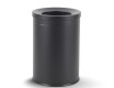 Poubelle de 10 L, couvercle avec ouverture de dépôt / acier noir mat