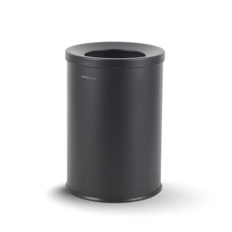 Poubelle de 10 L, couvercle avec ouverture de dépôt / acier noir mat #1