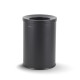 Poubelle de 10 L, couvercle avec ouverture de dépôt / acier noir mat #1