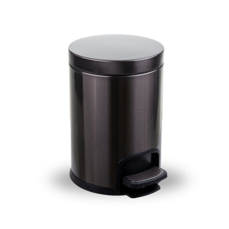 Poubelle à pédale PREMIUM ronde 5 L, fermeture amortie / graphite métallisé #1