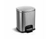 Poubelle à pédale PREMIUM rectangulaire 5 L, fermeture en douceur / acier inoxydable satiné