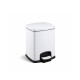 Poubelle à pédale PREMIUM rectangulaire 5 L, fermeture en douceur / blanche #1