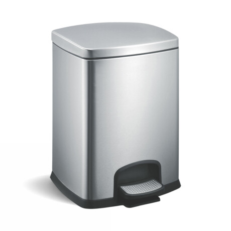 Poubelle à pédale PREMIUM rectangulaire 12 L, fermeture en douceur / acier inoxydable satiné #1