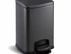 Poubelle à pédale PREMIUM rectangulaire 20 L, fermeture amortie / noir mat