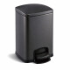 Poubelle à pédale PREMIUM rectangulaire 20 L, fermeture amortie / noir mat #1