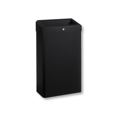 Poubelle de 30 L avec couvercle ouvert, série R1 / acier inoxydable noir mat #1