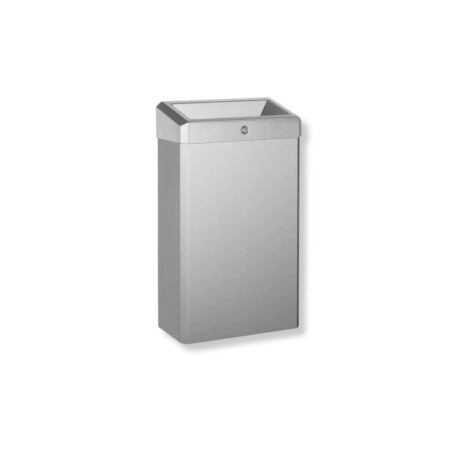 Poubelle de 30 L avec couvercle ouvert, série R1 / acier inoxydable brossé #1