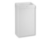 Poubelle de 30 L avec couvercle ouvert, série R1 / acier inoxydable blanc mat