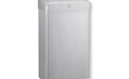 Poubelle de 30 L avec couvercle basculant, série R1 / acier inoxydable brossé