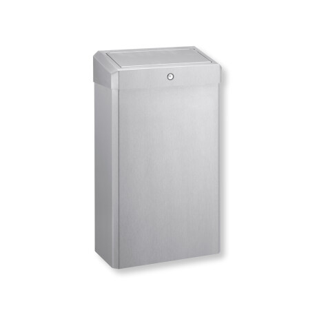 Poubelle de 30 L avec couvercle basculant, série R1 / acier inoxydable brossé #1