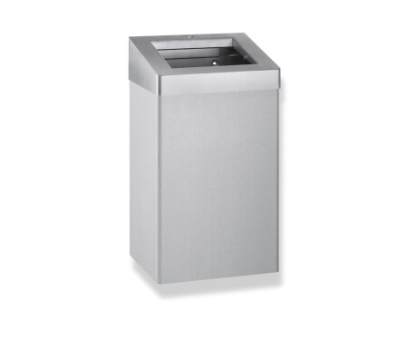 Poubelle de 49 L à couvercle ouvert, série R10 / acier inoxydable brossé