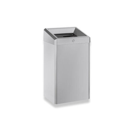 Poubelle de 49 L avec couvercle ouvert, série R1 / acier inoxydable brossé #1