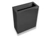 Poubelle de 25 L, couvercle avec ouverture de dépôt / acier inoxydable noir mat