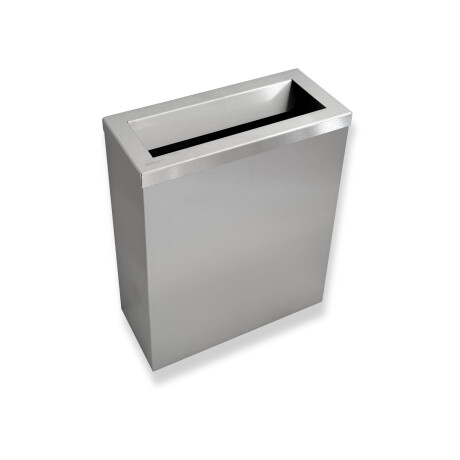 Poubelle de 25 L, couvercle avec ouverture de dépôt / acier inoxydable brossé #1