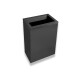 Poubelle de 50 L, couvercle avec ouverture de dépôt / acier inoxydable noir mat #1