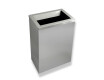 Poubelle de 50 L, couvercle avec ouverture de dépôt / acier inoxydable brossé