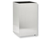 Poubelle de 60 L carrée à placer sous le plan de travail, sur roulettes / acier inoxydable brossé