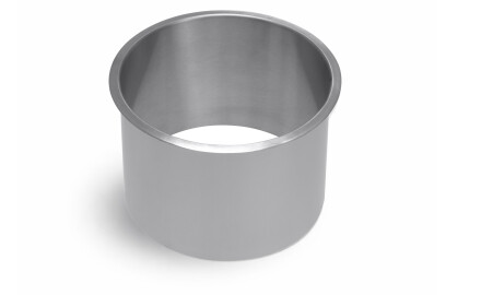 Collier de poubelle à poser sur plan de travail, rond, Ø 150 / acier inoxydable brossé