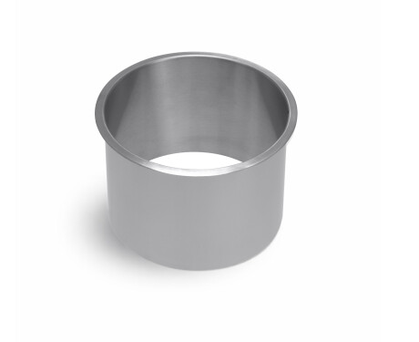 Collier de poubelle à poser sur plan de travail, rond, Ø 150 / acier inoxydable brossé