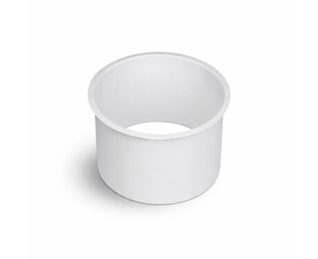 Collier de poubelle à poser sur plan de travail, rond, Ø 150 / acier inoxydable blanc mat