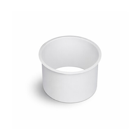 Collier de poubelle à poser sur plan de travail, rond, Ø 150 / acier inoxydable blanc mat #1