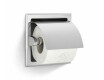 Porte-papier hygiénique / à encastrer / acier poli