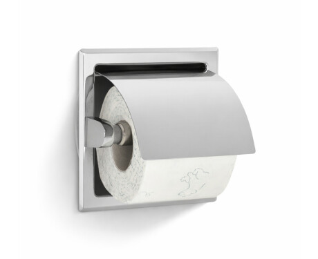 Porte-papier hygiénique / à encastrer / acier poli