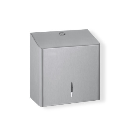 Distributeur carré pour papier toilette en rouleau, Ø max. 19 cm, série R10 / acier inoxydable brossé #1