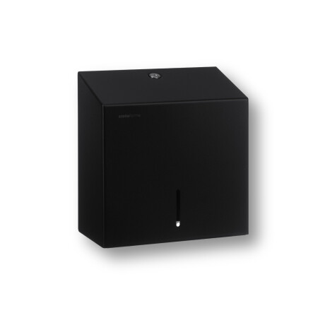 Distributeur carré pour papier toilette en rouleau, Ø max. 19 cm, série R1 / acier inoxydable noir mat #1