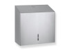 Distributeur carré pour papier toilette en rouleau, Ø max. 19 cm, série R1 / acier brossé