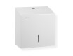 Distributeur carré pour papier toilette en rouleau, Ø max. 19 cm, série R1 / acier inoxydable blanc mat