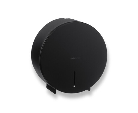 Distributeur rond pour papier toilette en rouleau, Ø max. 19 cm, série R1 / acier inoxydable noir mat