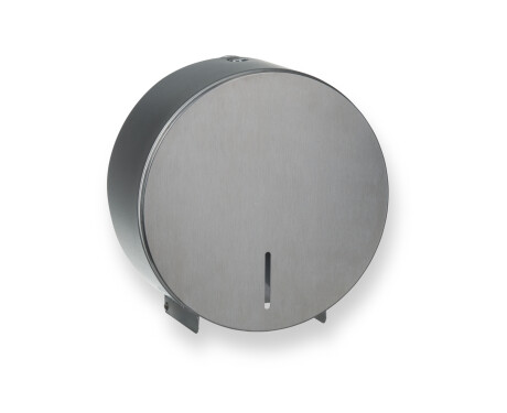 Distributeur rond pour papier toilette en rouleau, Ø max. 19 cm, série R1 / acier inoxydable brossé
