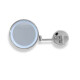 Miroir de maquillage grossissant 3x, rond, éclairage LED à lumière neutre, inclinable, double bras articulé / chromé #1