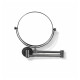 Miroir de maquillage droit / grossissant 3x, rond, inclinable, à double bras articulé / noir mat #1