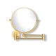 Miroir de courtoisie droit / grossissement 3x, rond, inclinable, double bras articulé / finition dorée brillante #1