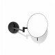 Miroir de maquillage grossissant 3x, rond, rabattable, à double bras articulé / noir mat #1