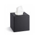 Distributeur de mouchoirs en papier - forme cubique / ABS noir mat #1