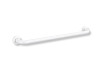 Barre d'appui pour personnes en situation de handicap, Ø 32, droite, STANDARD - 80 cm / acier inoxydable, blanc mat