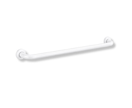 Barre d'appui pour personnes en situation de handicap, Ø 32, droite, STANDARD - 80 cm / acier inoxydable, blanc mat