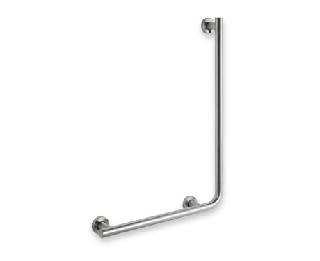 Barre d'appui pour personnes en situation de handicap Ø32 STANDARD type L, 55 x 77 gauche / acier inoxydable brossé