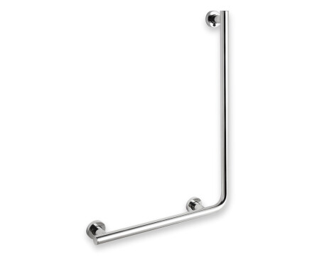 Barre d'appui pour personnes en situation de handicap Ø32 STANDARD type L, 55 x 77 gauche / acier inoxydable poli