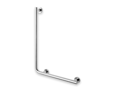 Barre d'appui pour personnes en situation de handicap Ø32 STANDARD type L, 55 x 77 droite / acier inoxydable poli