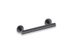 Barre d'appui pour personnes en situation de handicap, Ø 32, droite, PREMIUM - 30 cm / acier inoxydable noir mat