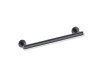 Barre d'appui pour personnes en situation de handicap, Ø 32, droite, PREMIUM - 50 cm / acier inoxydable noir mat