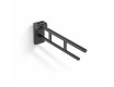 Barre d'appui pour personnes en situation de handicap, Ø 32, rabattable, modèle PREMIUM - 60 cm / acier inoxydable, noir mat