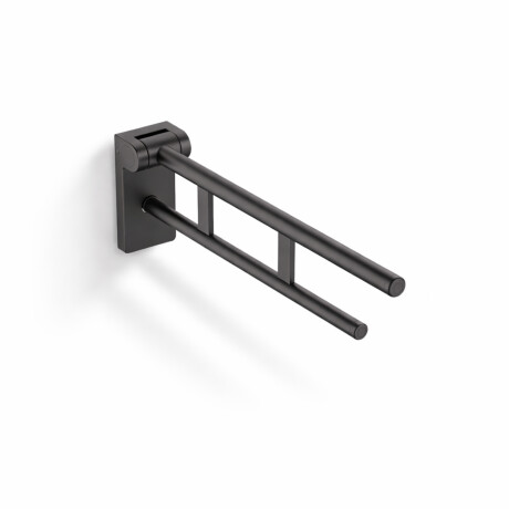 Barre d'appui pour personnes en situation de handicap, Ø 32, rabattable, modèle PREMIUM - 70 cm / acier inoxydable, noir mat #1